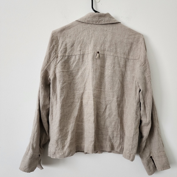 Sundance Button Front Linen Jacket Size P (Small) - Picture 6 of 10